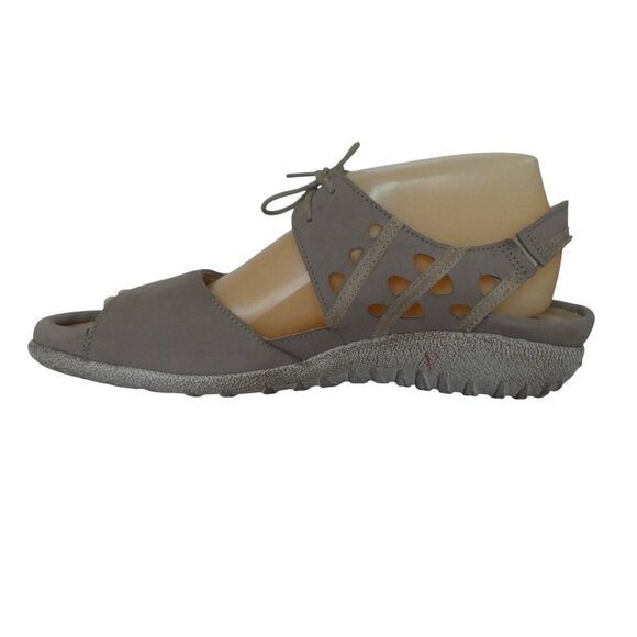 Naot Mangere Tan Taupe Leather Open Toe Lace Up Comfort Sandals Womens 41 US 10 - Picture 3 of 11